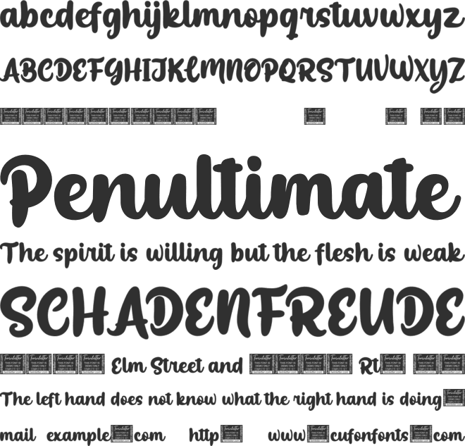 Bosskuy font preview
