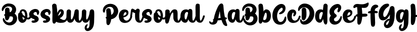 Bosskuy Personal font