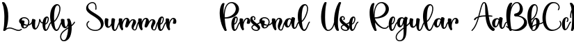 Lovely Summer - Personal Use Regular font