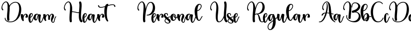 Dream Heart - Personal Use Regular font