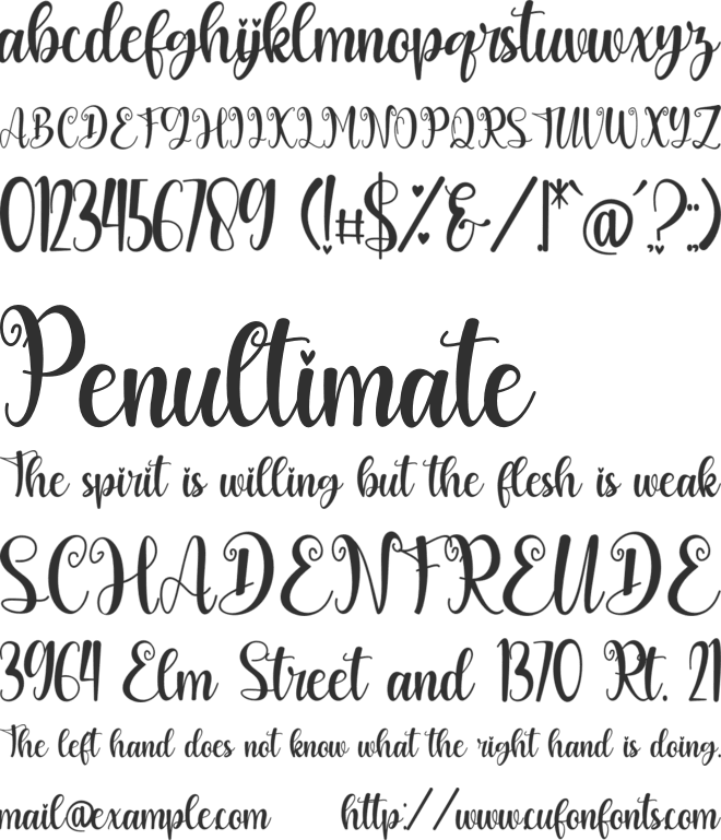Valentine Moment font preview