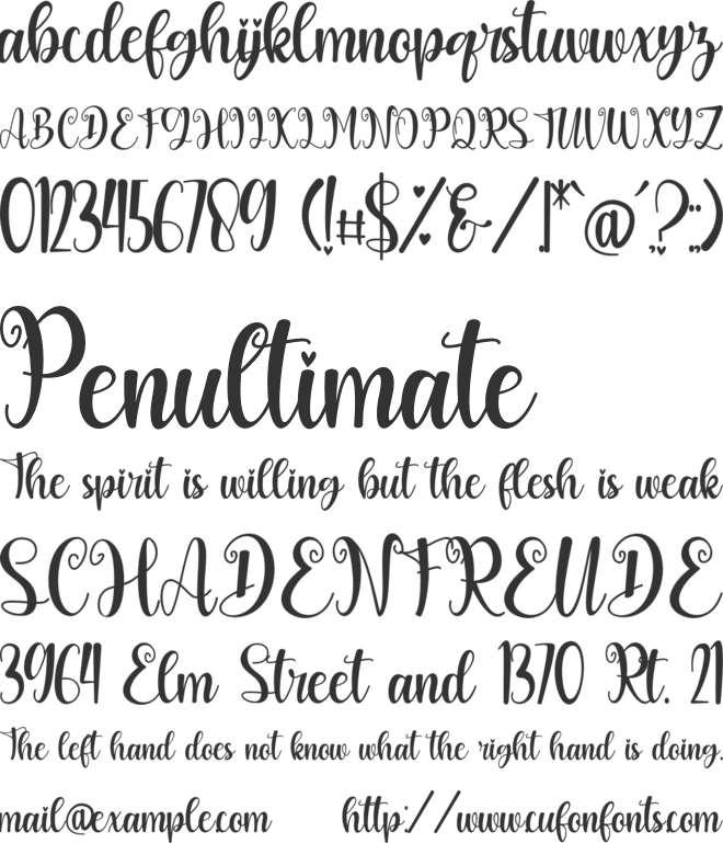 Valentine Moment font preview