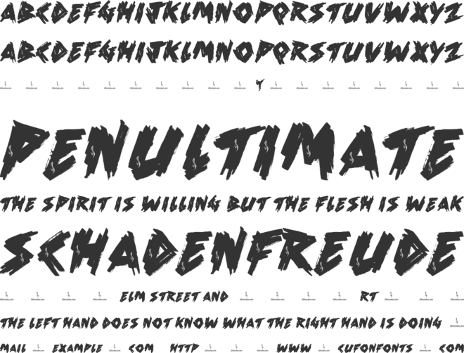 Karate Personal Use font preview