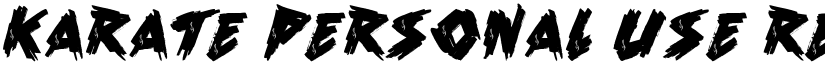 Karate Personal Use Regular font