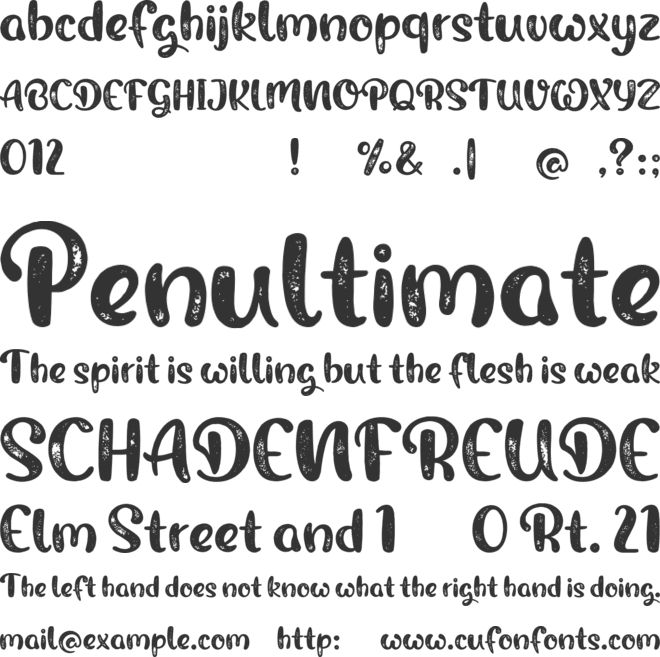 Rough Owl font preview