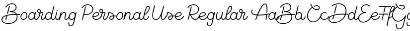 Boarding Personal Use Regular font