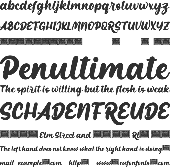 Resty font preview