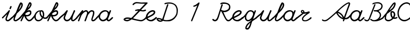 ilkokuma ZeD 1 Regular font