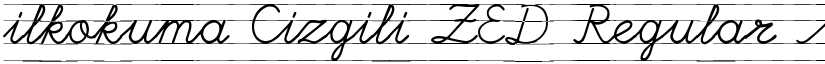ilkokuma Cizgili ZED Regular font