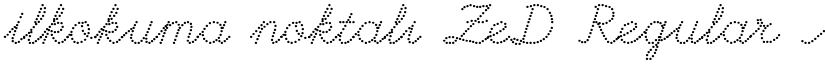 ilkokuma noktalı ZeD Regular font