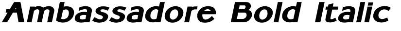 Ambassadore Bold Italic font