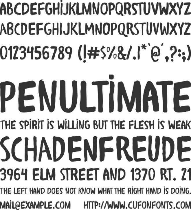 ALBOROTO font preview