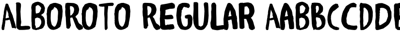 ALBOROTO Regular font