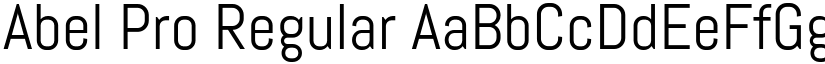 Abel Pro Regular font
