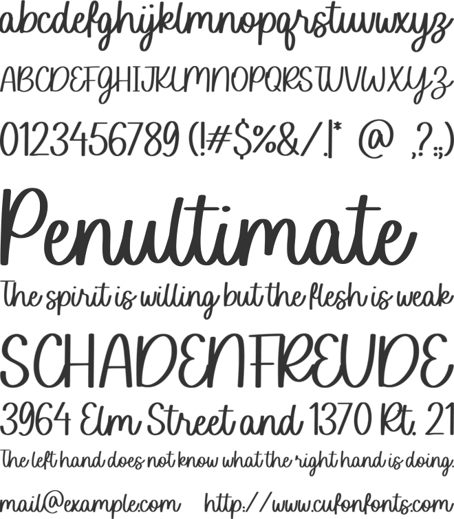 Sofia Carolyn font preview