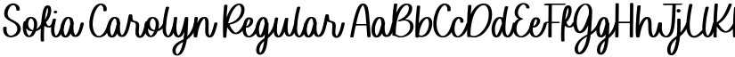Sofia Carolyn Regular font