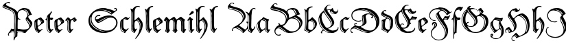Peter Schlemihl font