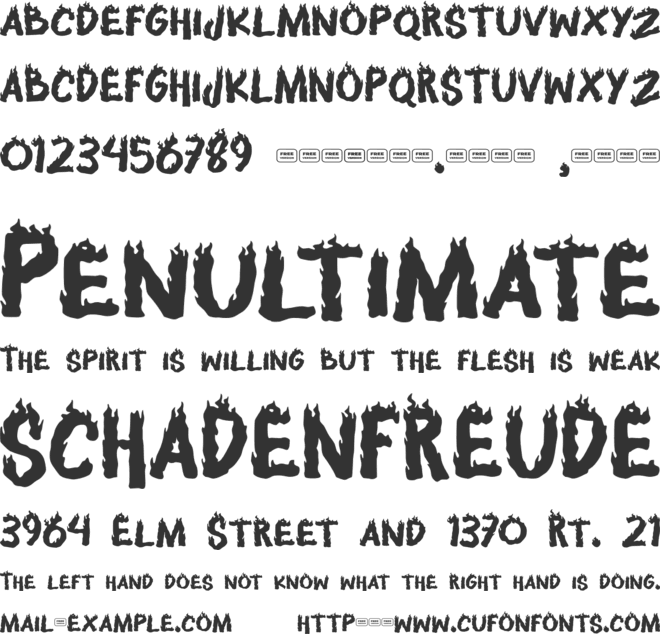 Fire Ace Free Trial font preview