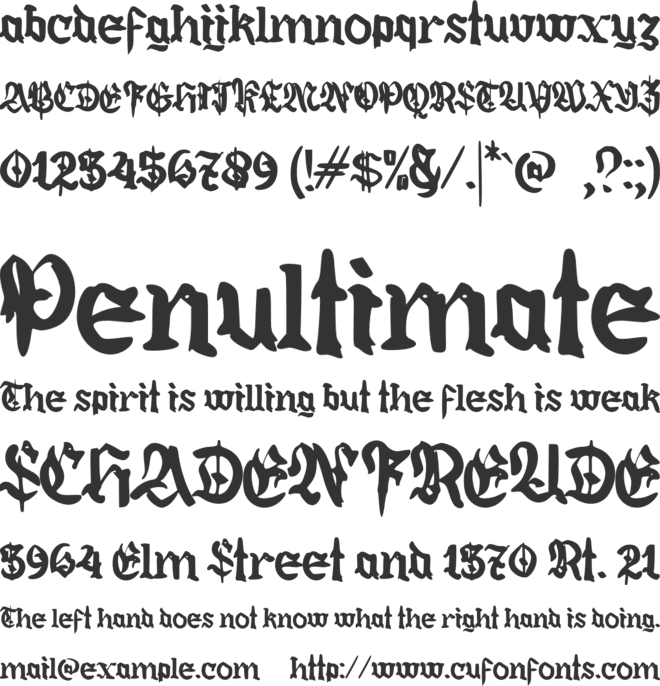 b Bendahara font preview