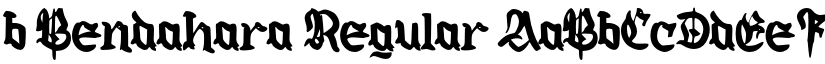 b Bendahara Regular font