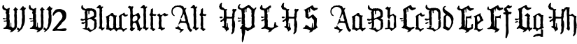 WW2 BlackltrAlt HPLHS font