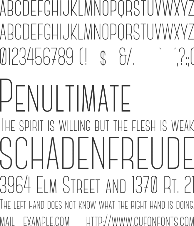 Canter font preview
