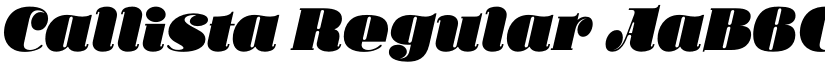 Callista Regular font