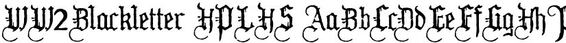 WW2Blackletter HPLHS font