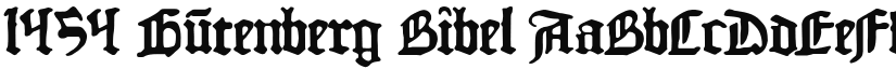 1454 Gutenberg Bibel font