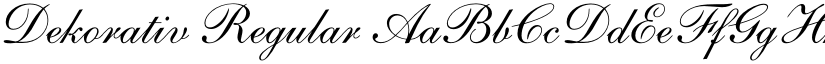 Dekorativ Regular font