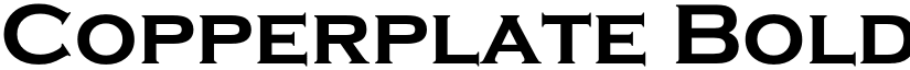 Copperplate Bold font