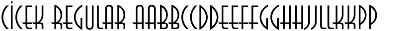Cicek Regular font