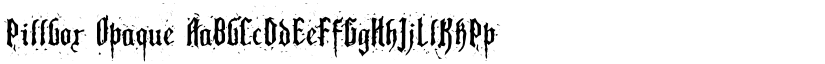 Pillbox Opaque font
