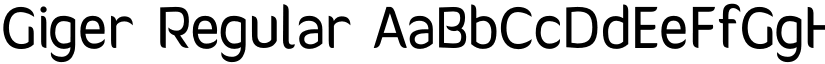 Giger Regular font
