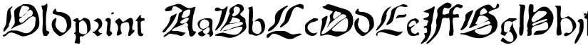 Oldprint font