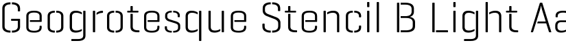 Geogrotesque Stencil B Light font