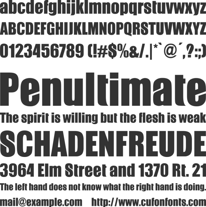 Gabo Drive font preview