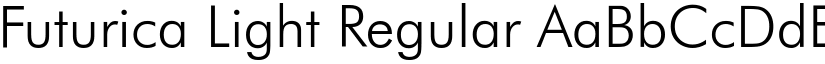 Futurica Light Regular font