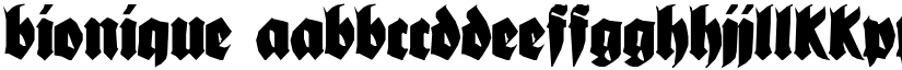 Bionique font