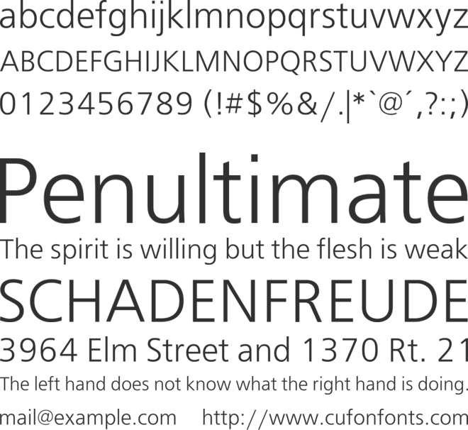 FreeSetCUnicode font preview