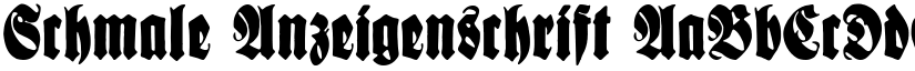 Schmale Anzeigenschrift font