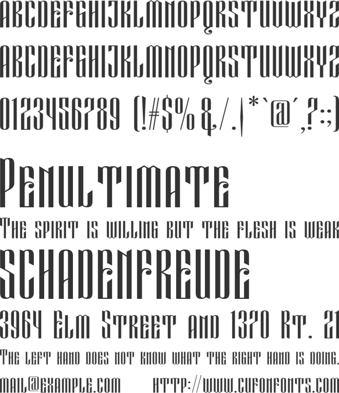 Eveagita Luxury Cap font preview