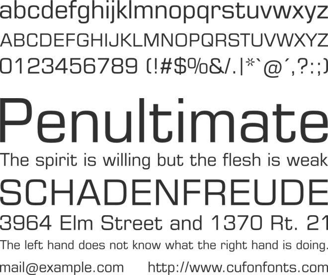 Eurostile LT Pro Unicode font preview