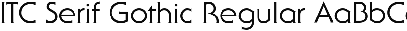 ITC Serif Gothic Regular font