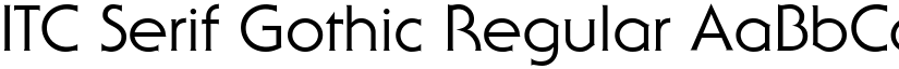 ITC Serif Gothic Regular font