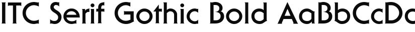ITC Serif Gothic Bold font