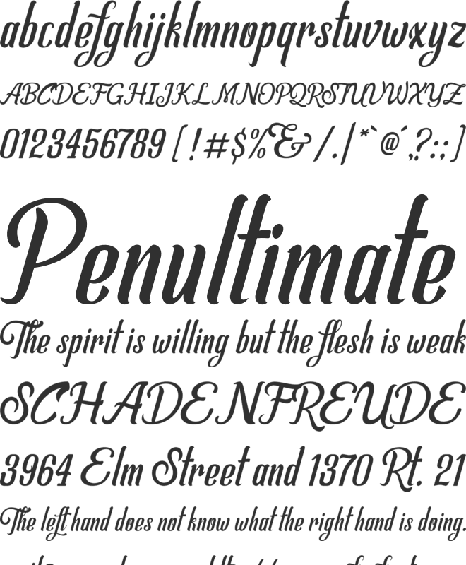 Allema font preview