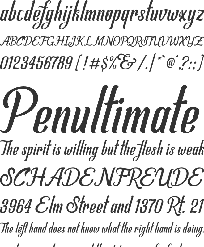 Allema font preview