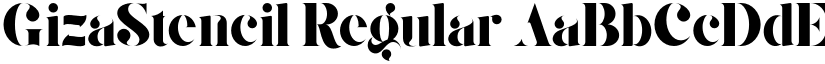 GizaStencil Regular font