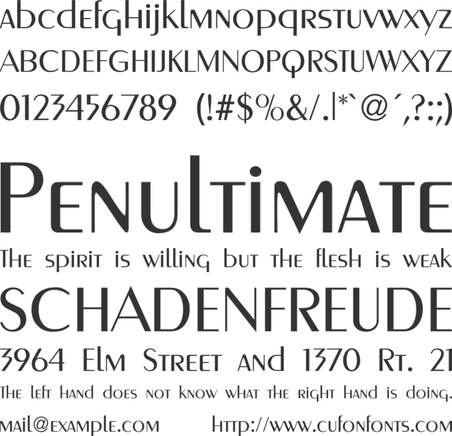 Metropol font preview